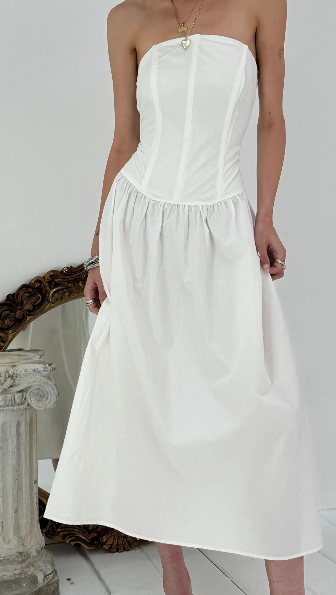 Marie Corset Midi - White