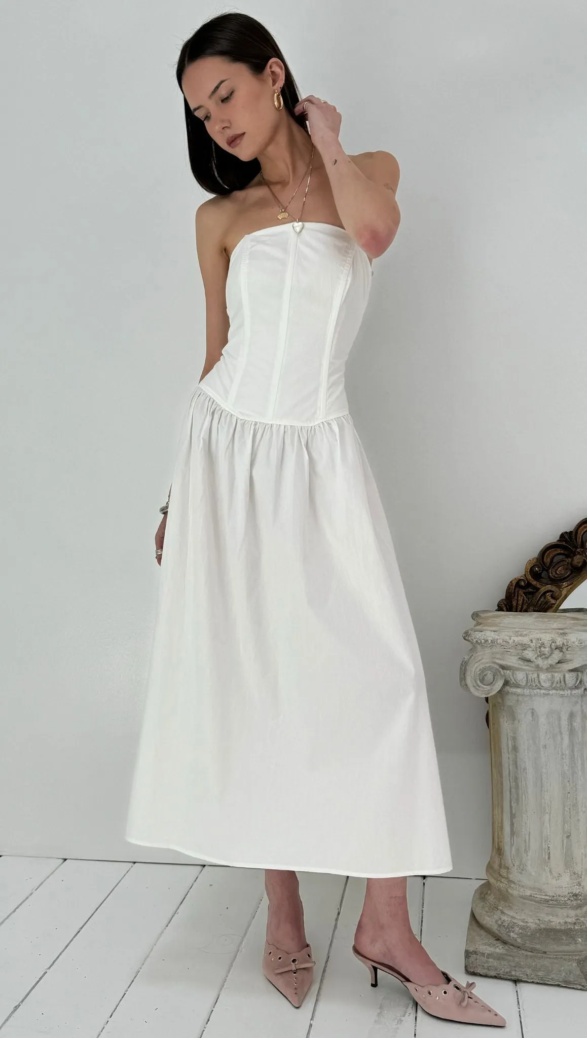 Marie Corset Midi - White