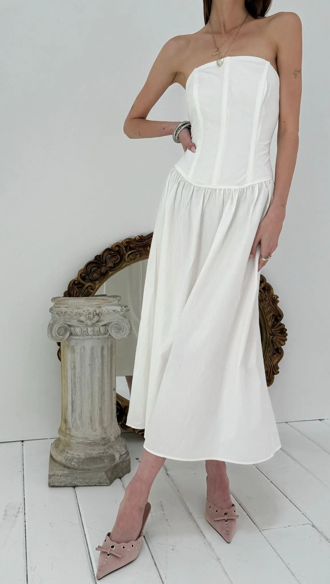 Marie Corset Midi - White
