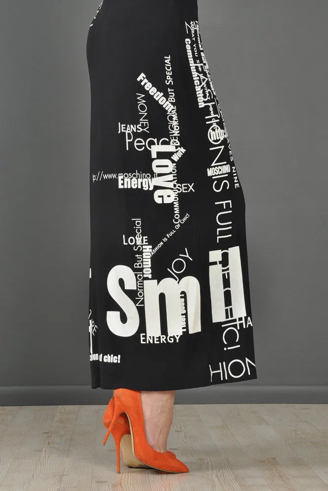 Moschino Positive Energy Text Dress