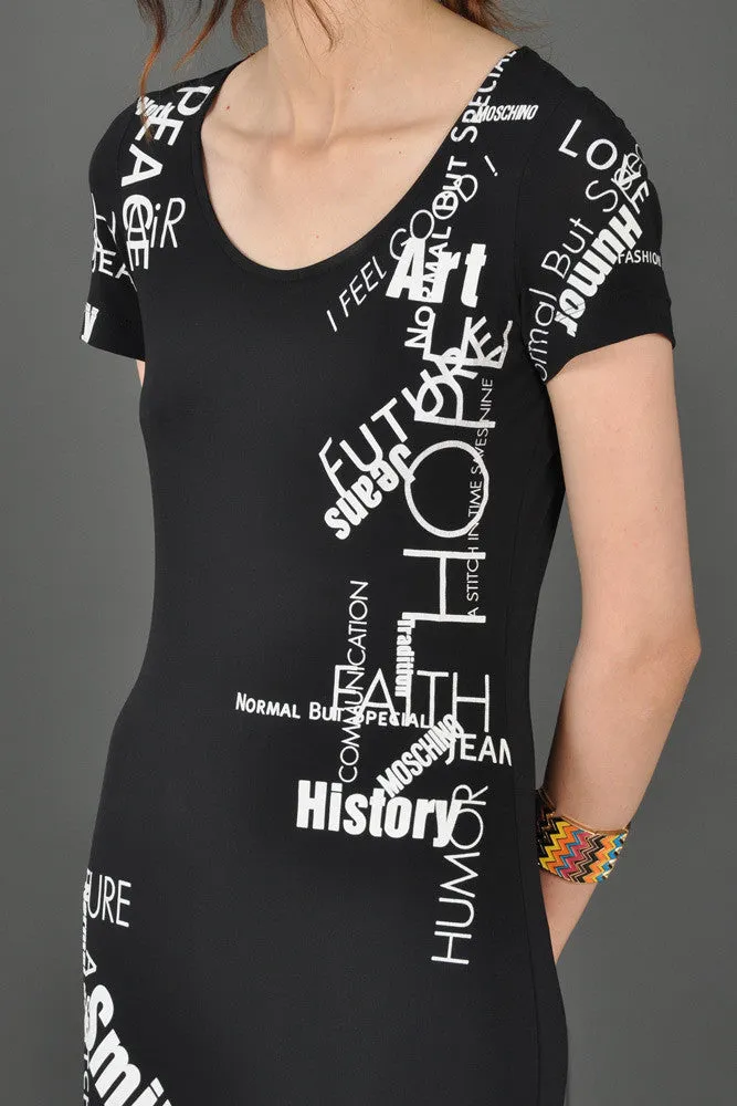 Moschino Positive Energy Text Dress