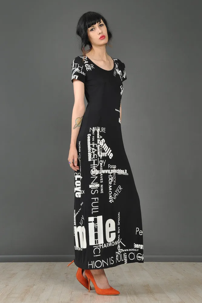 Moschino Positive Energy Text Dress