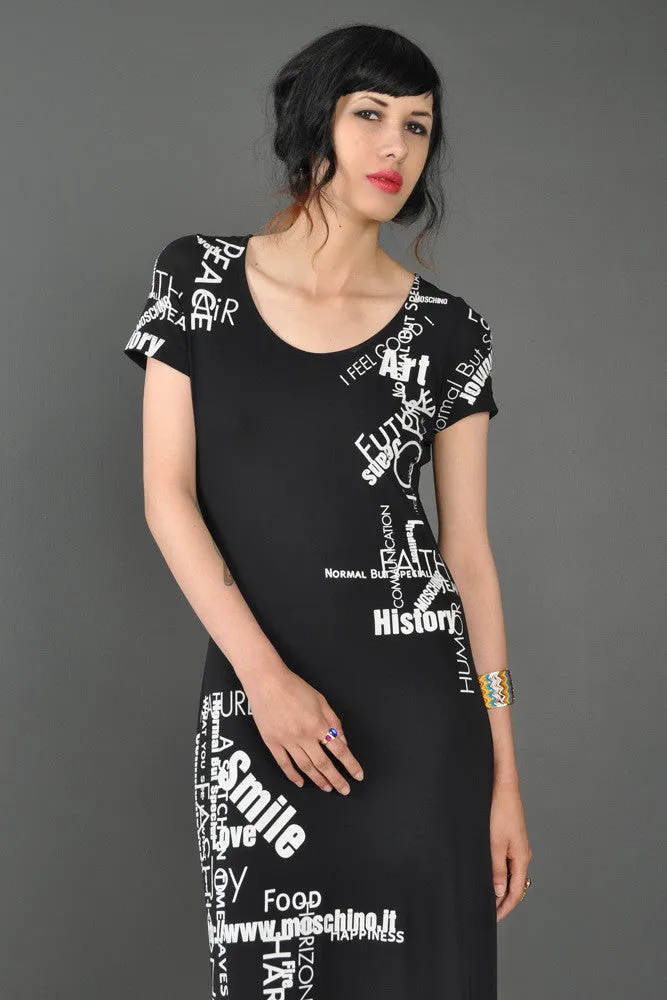 Moschino Positive Energy Text Dress
