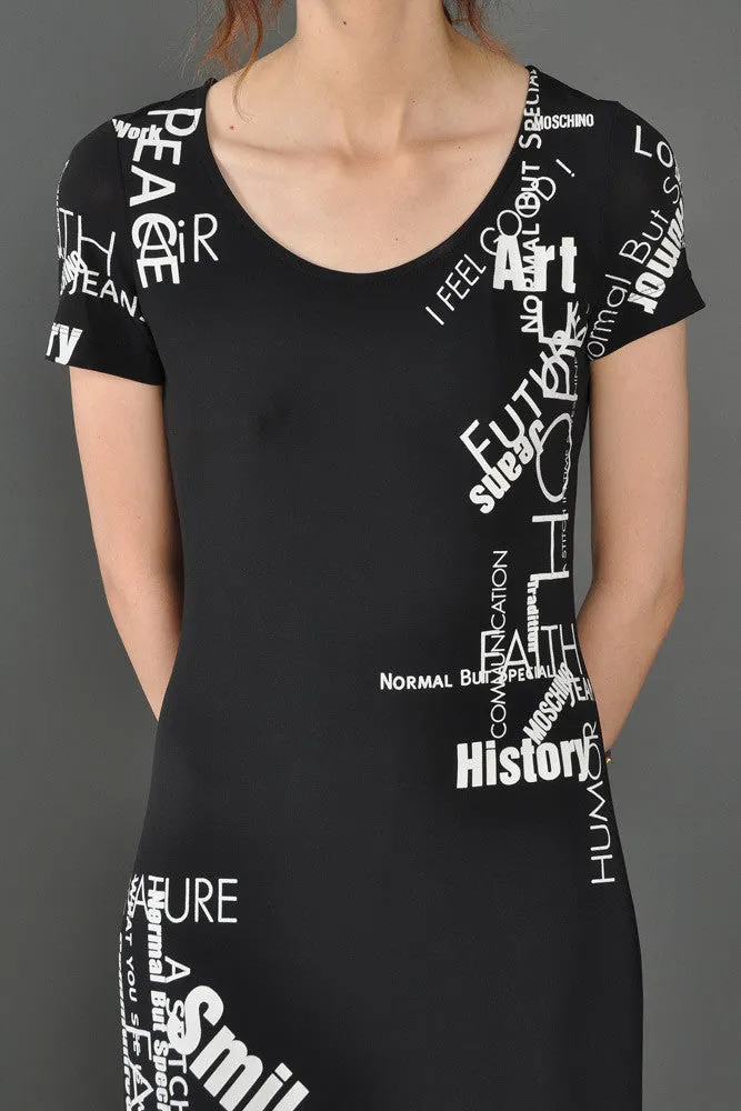 Moschino Positive Energy Text Dress