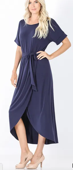 Navy Wrap Me Up Dress