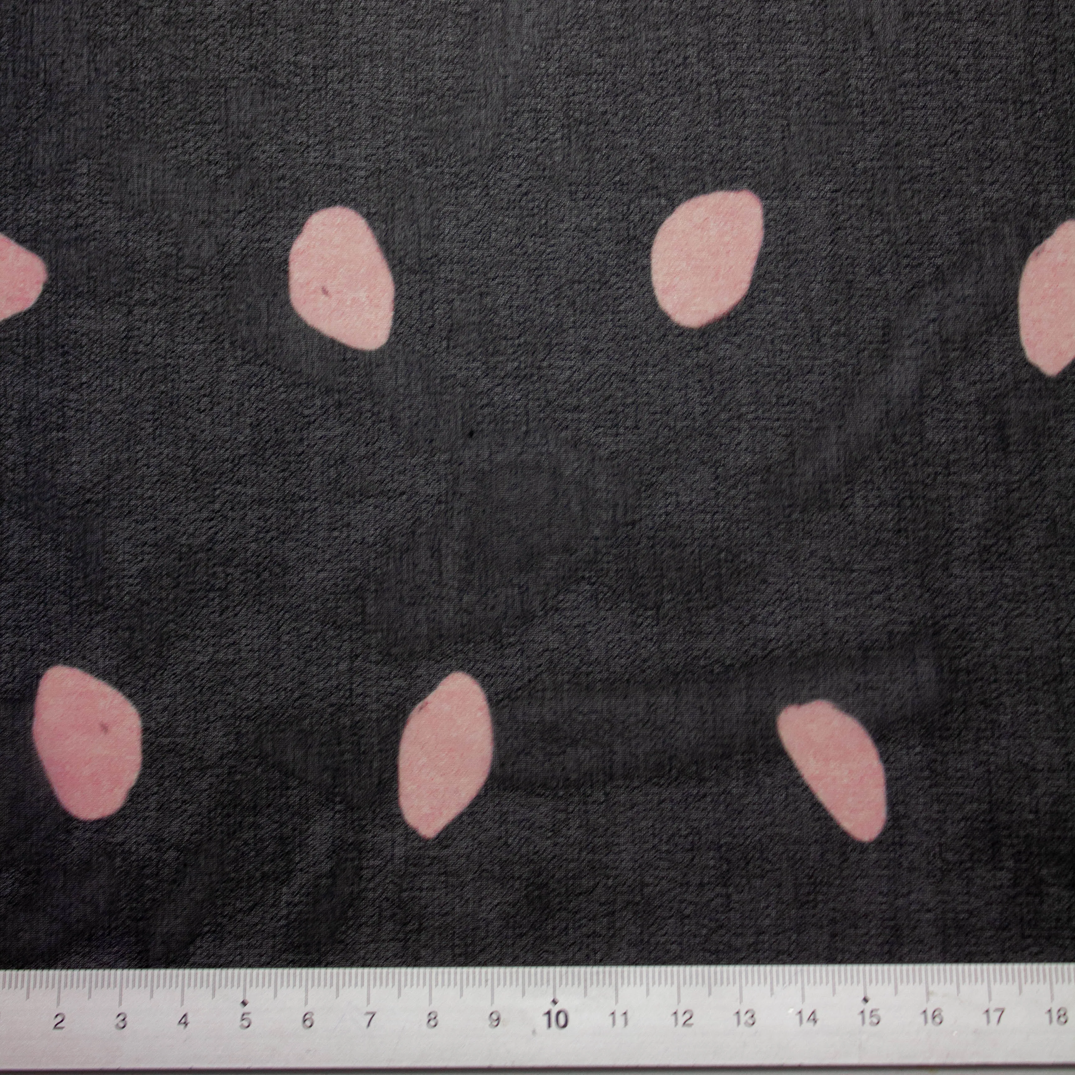 Nian Black & Pink Polyester Voile