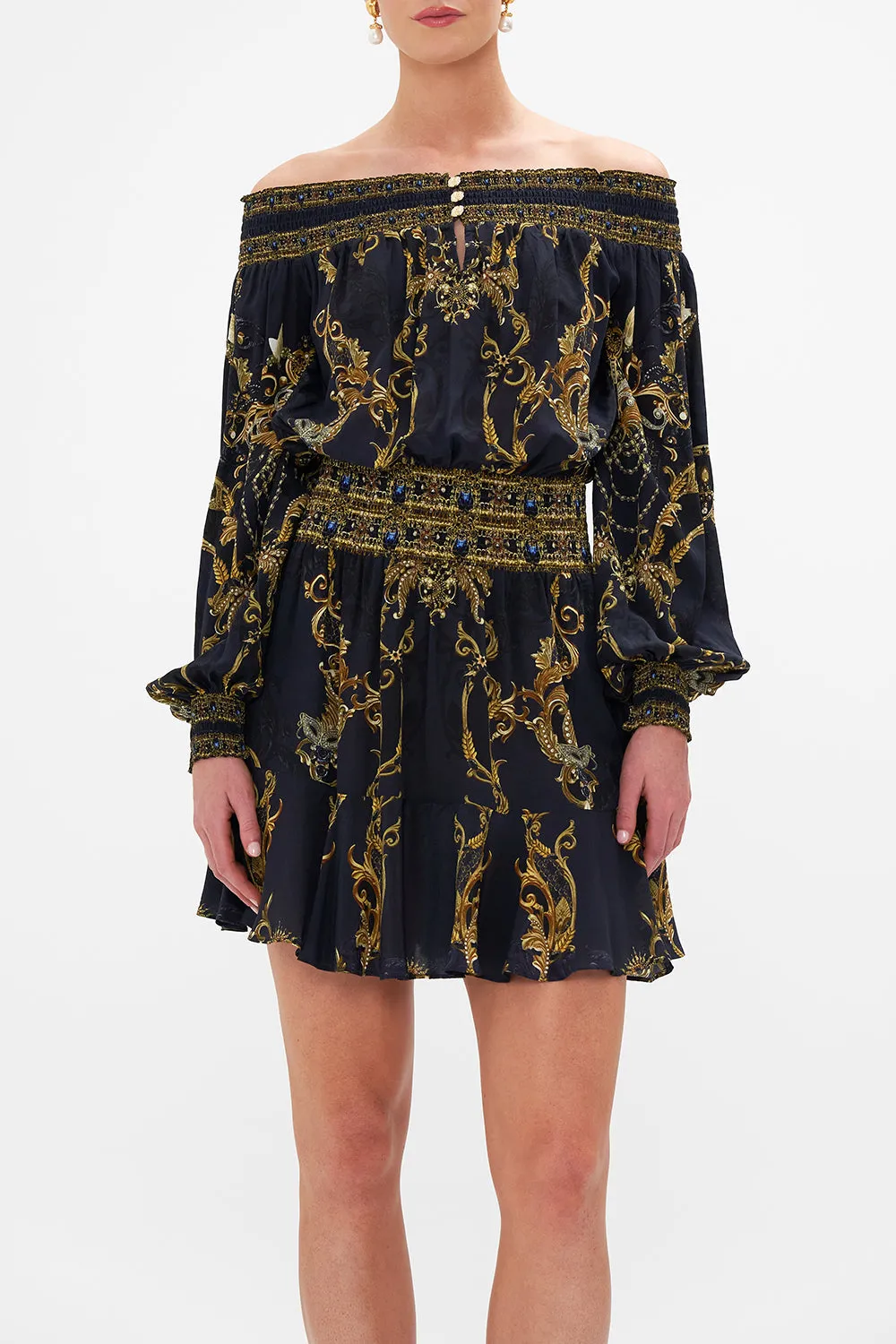 OFF SHOULDER SHORT DRESS MOONLIGHT MELODIES