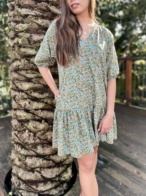 Paloma Green Cotton Dress