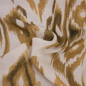 Pol Brown Abstract Viscose Voile