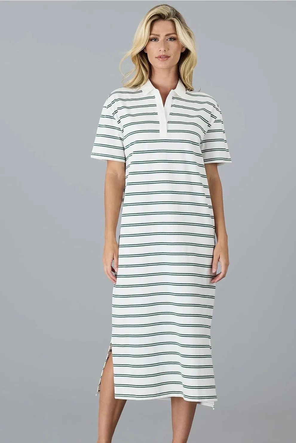 Polo Midi Dress Stripe