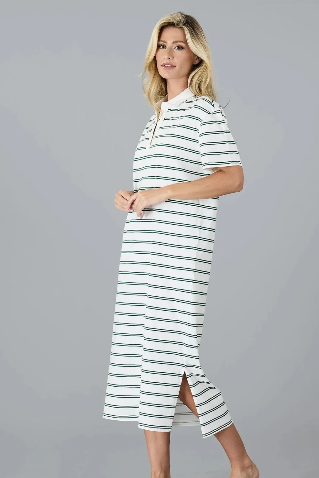 Polo Midi Dress Stripe