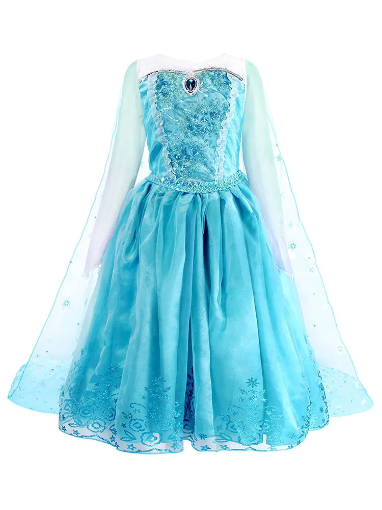 Princess Elsa Dress Theme Character Costume