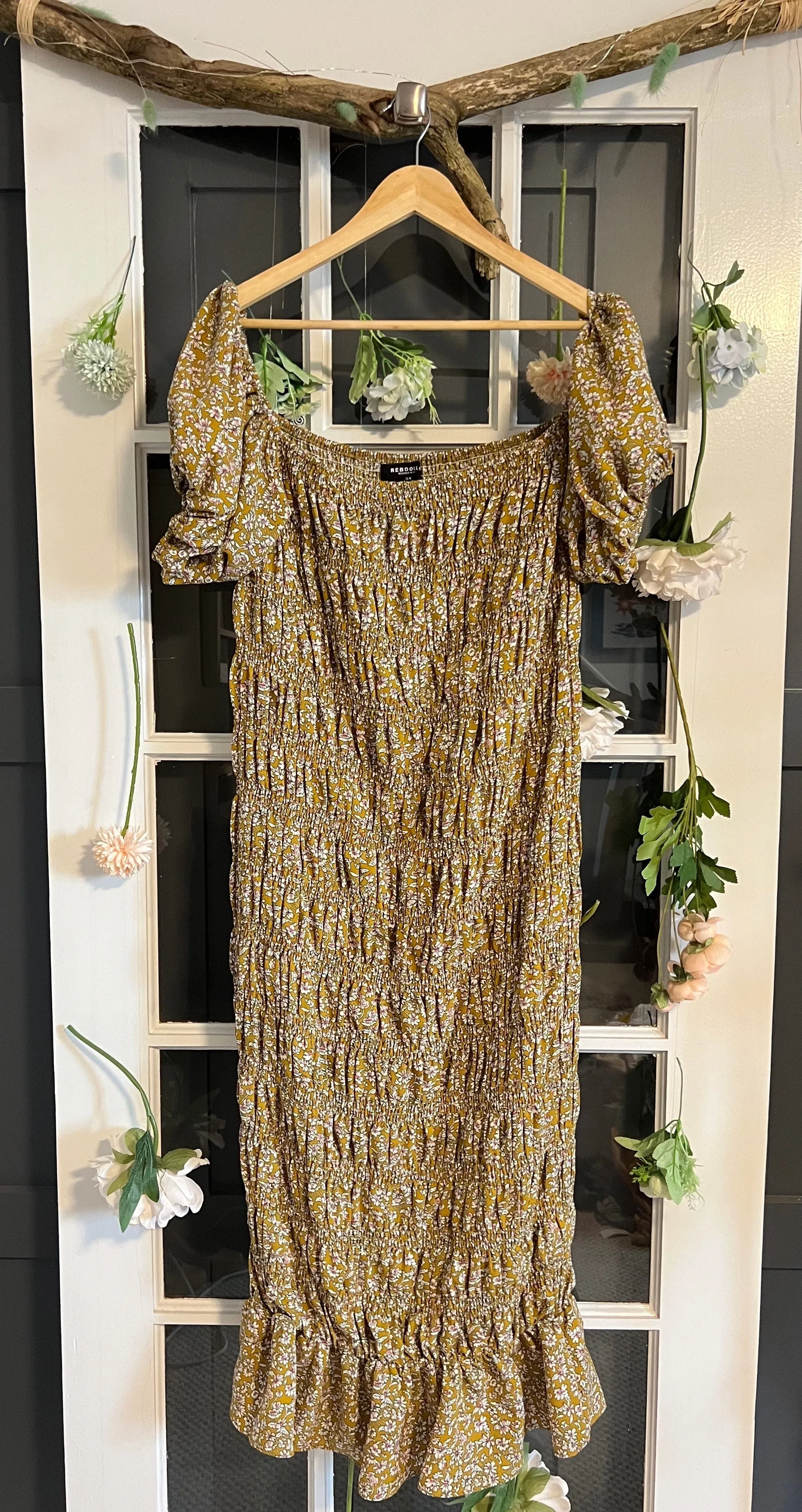 Rebdolls Floral Off-Shoulder Dress 3X