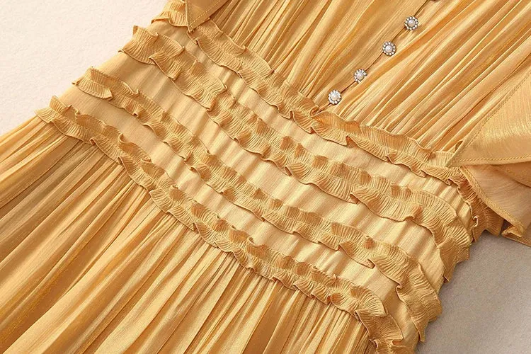 Sadie Crystal Single Breasted Asymmetry Vintage Party Dress