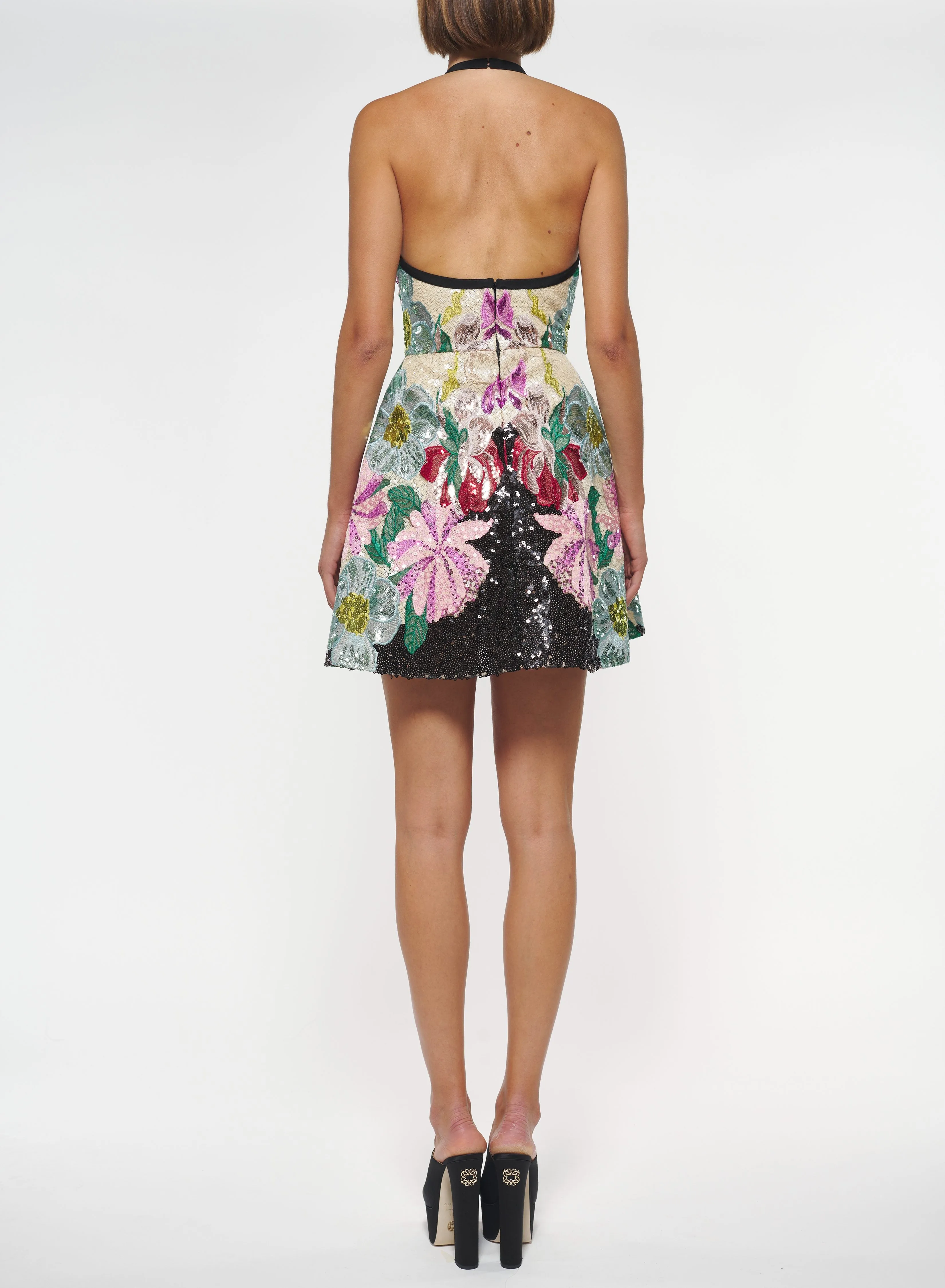 Sequin Embroidered Short Dress