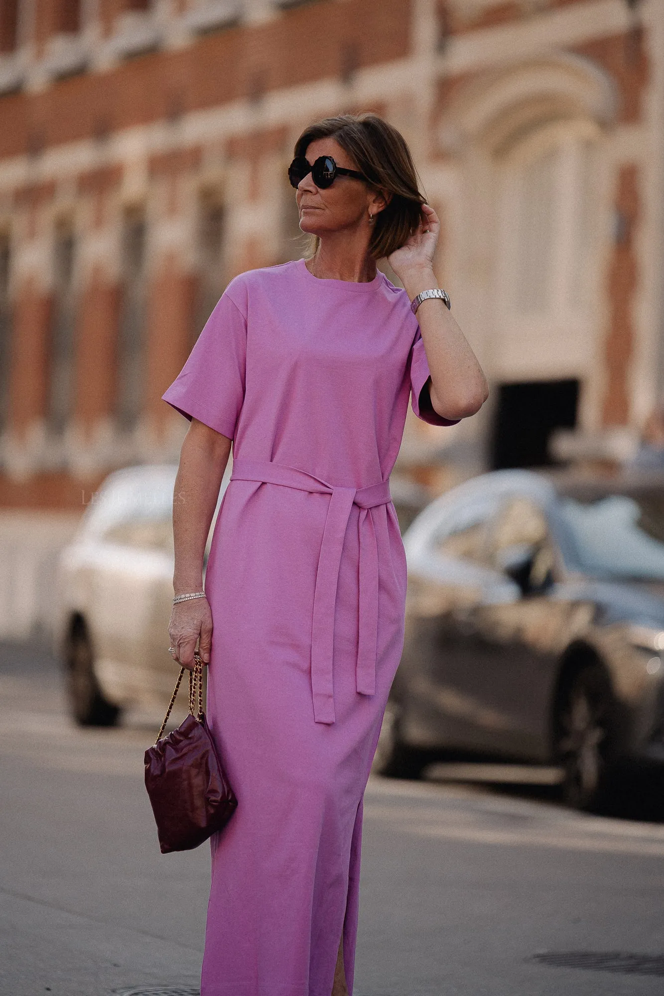 SLFEssential SS pocket ankle dress first bloom