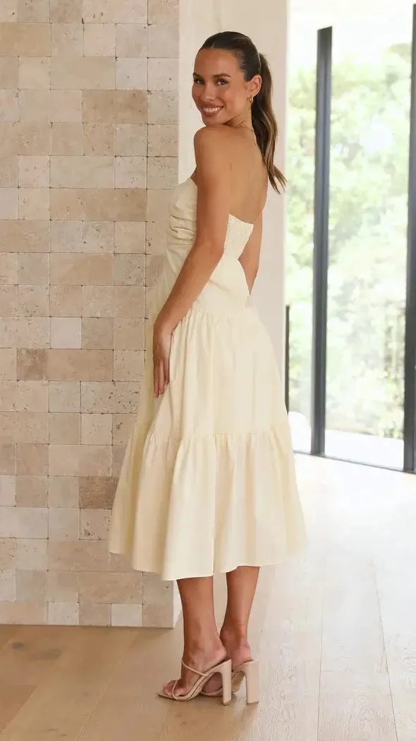 Strapless Ruffle Dress