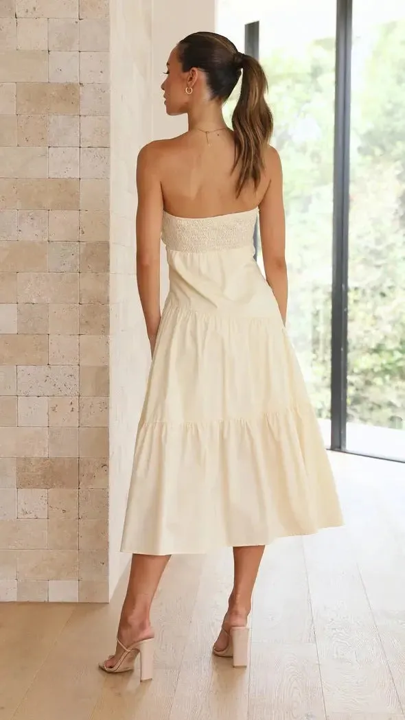Strapless Ruffle Dress