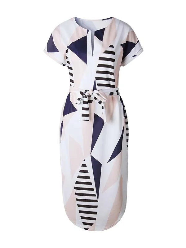 Stunncal Trendy Printed Asymmetrical Dress