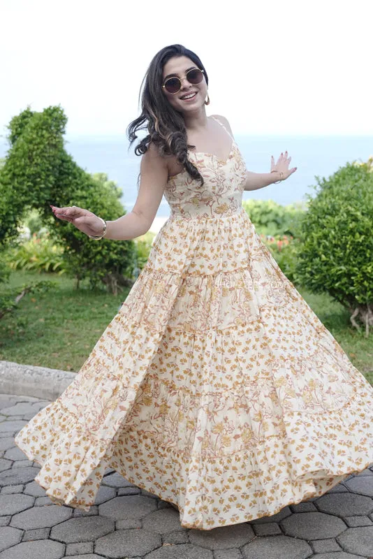 Sunshine Serenade Cotton Maxi Dress
