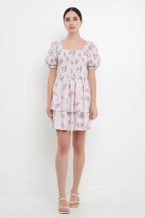 Tiered Smocked Mini Dress