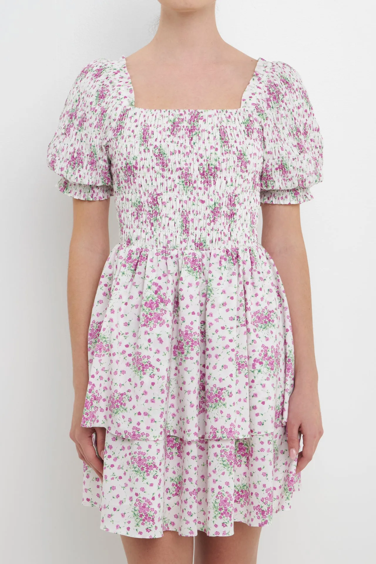 Tiered Smocked Mini Dress