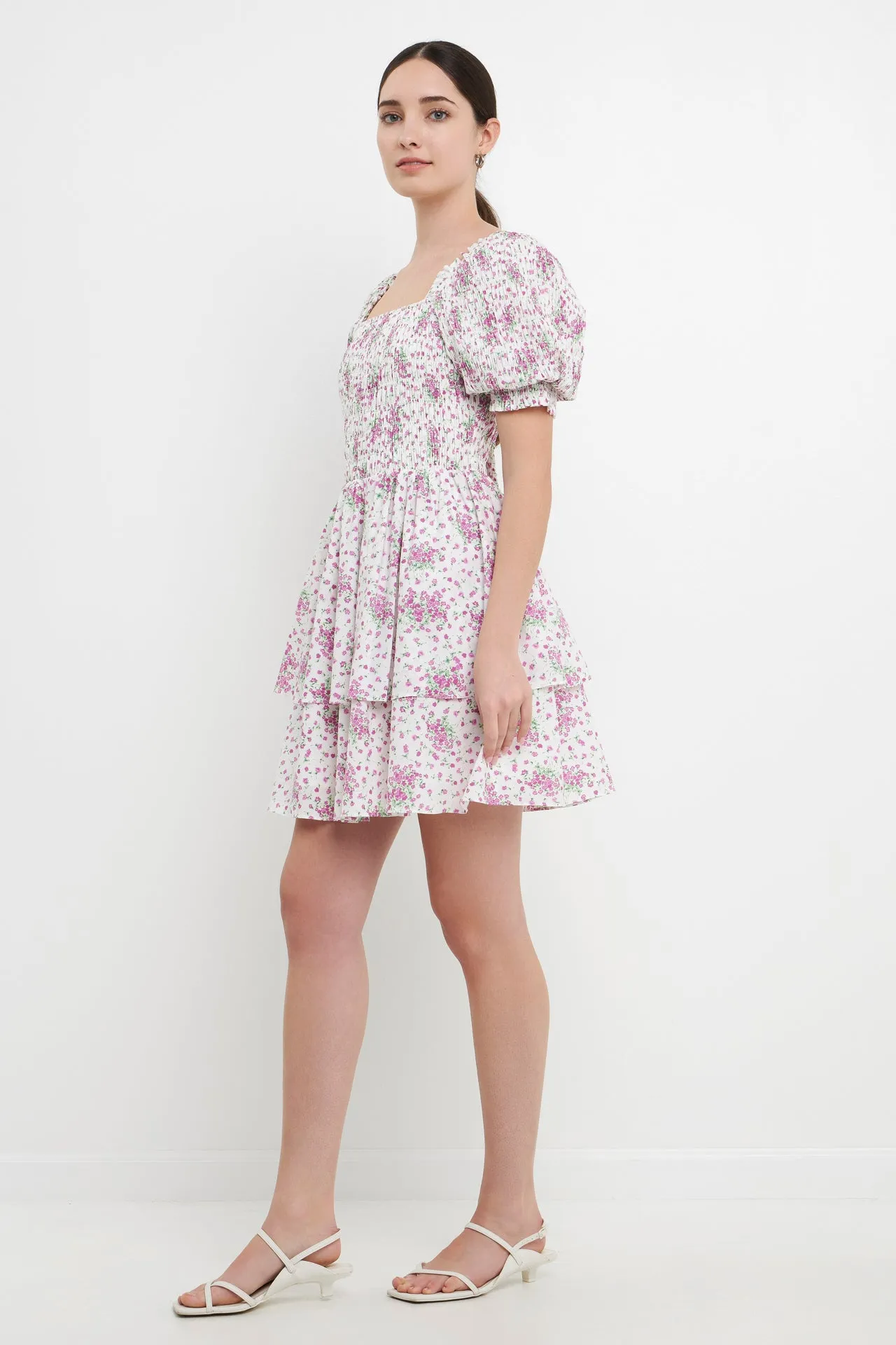 Tiered Smocked Mini Dress
