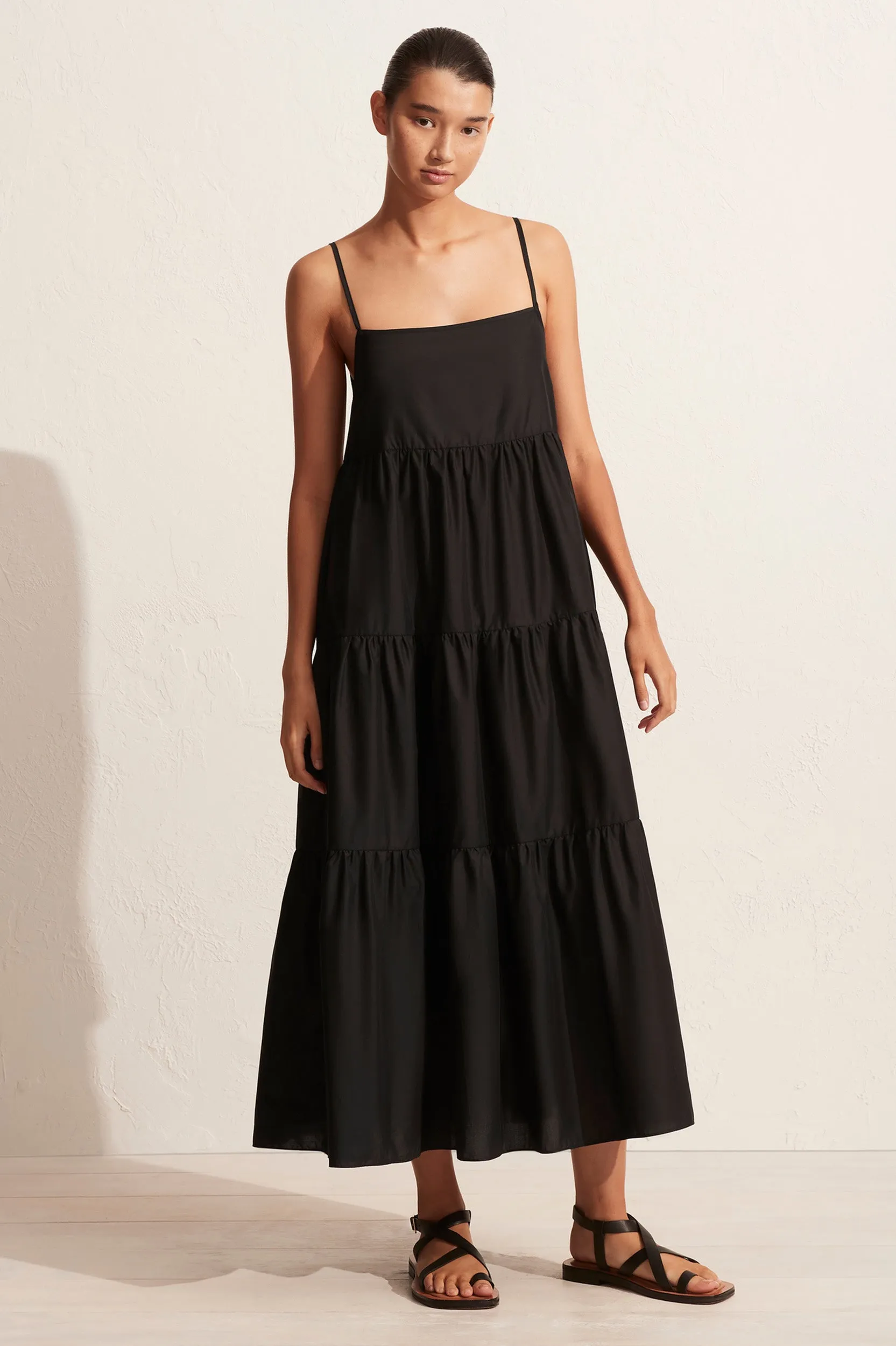 Tiered Sundress in Black