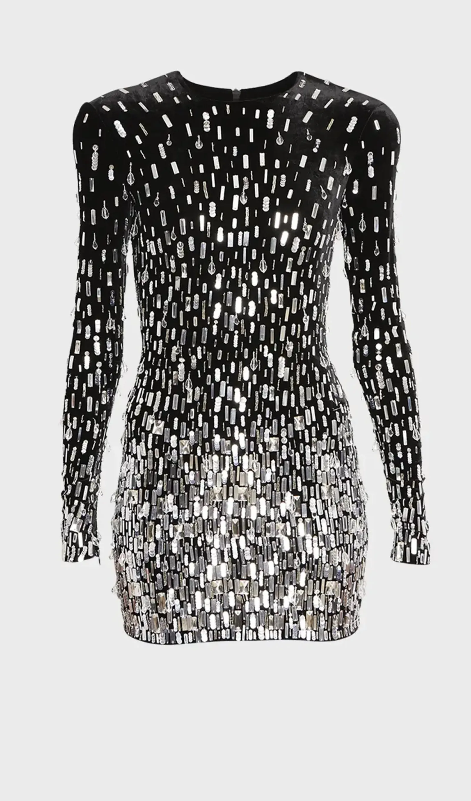 Trendy Degrade Crystal Mini Dress