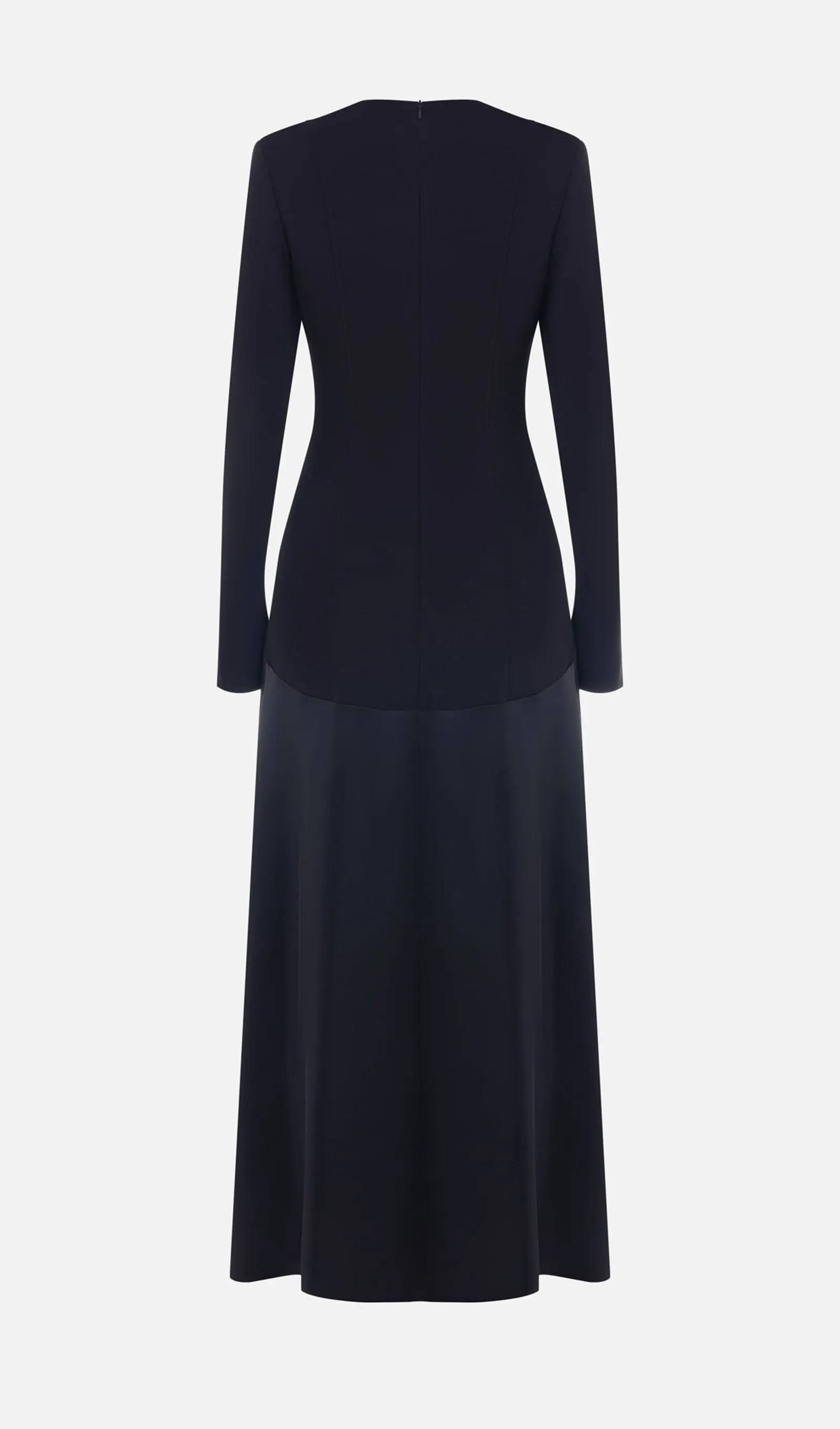 Trendy Knitted Satin Maxi Dress