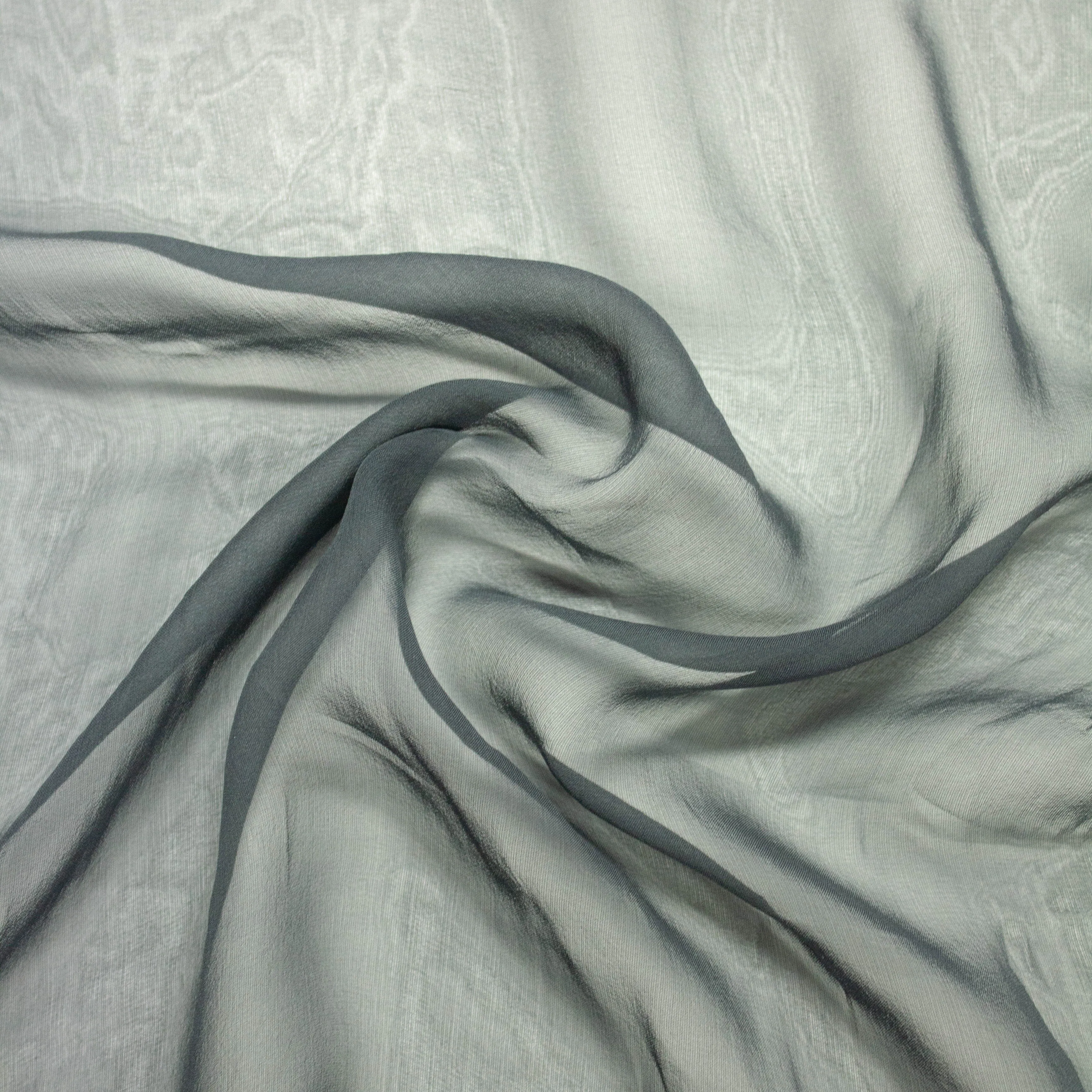 Vazin Grey Silk Voile