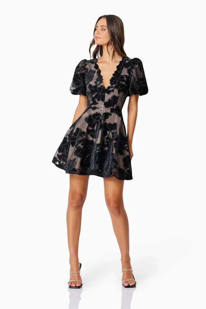 Zara Puff Sleeve Mini Dress